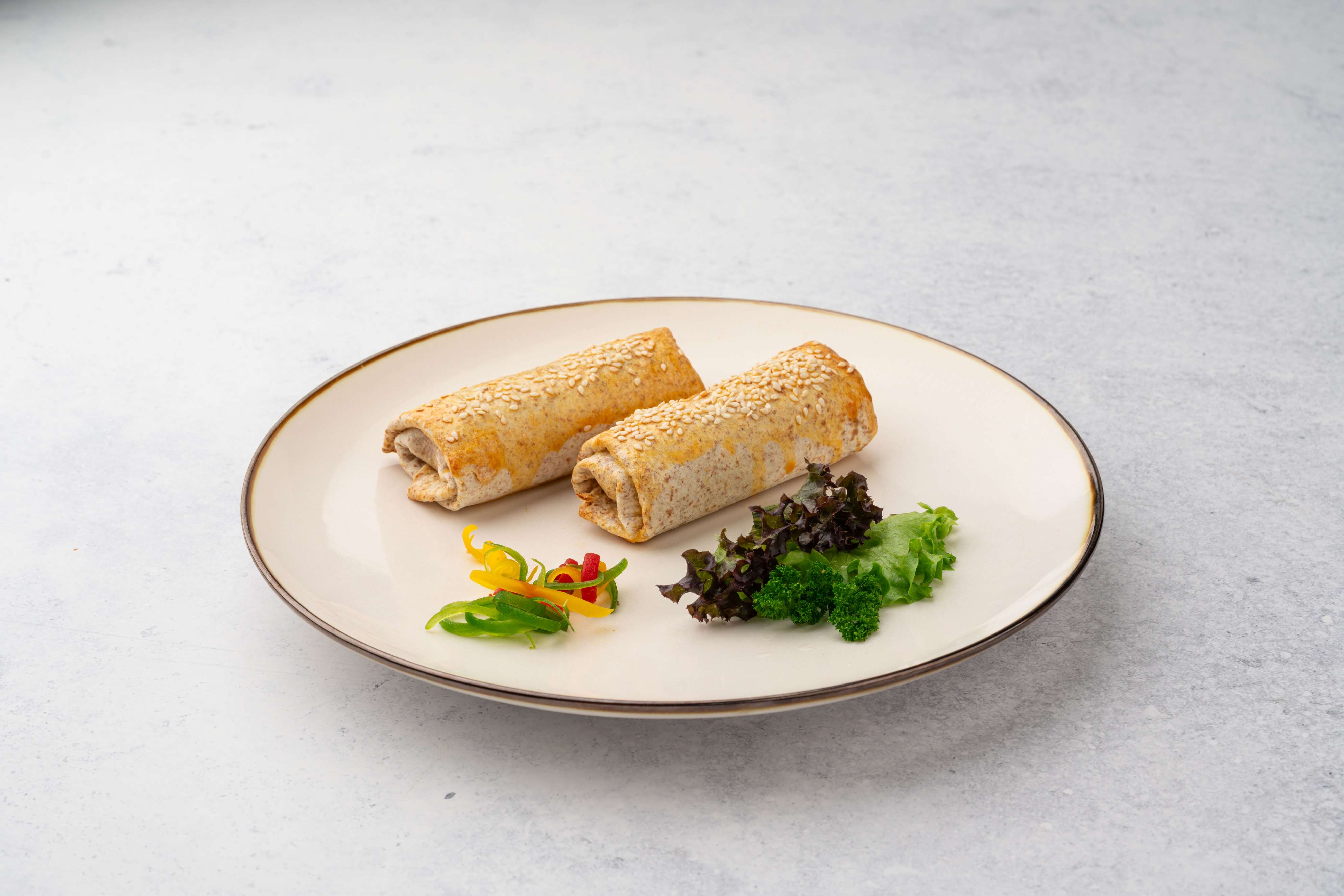 Baked Feta Sandwich With Sesame Seeds
